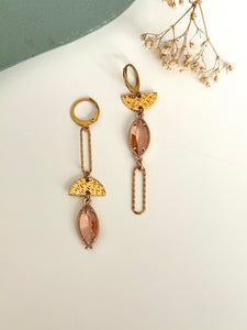 Boucles d'oreilles asymétriques Izéa