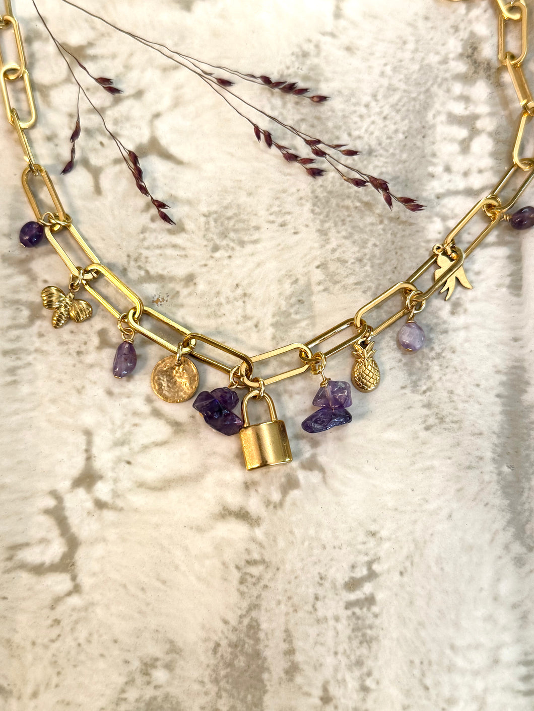 Collier charms Bathilde
