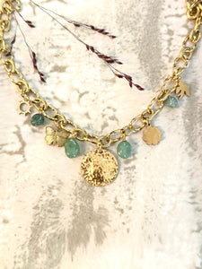 Collier charms Églantine
