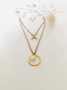 Collier double rangs MAMAN LUNE